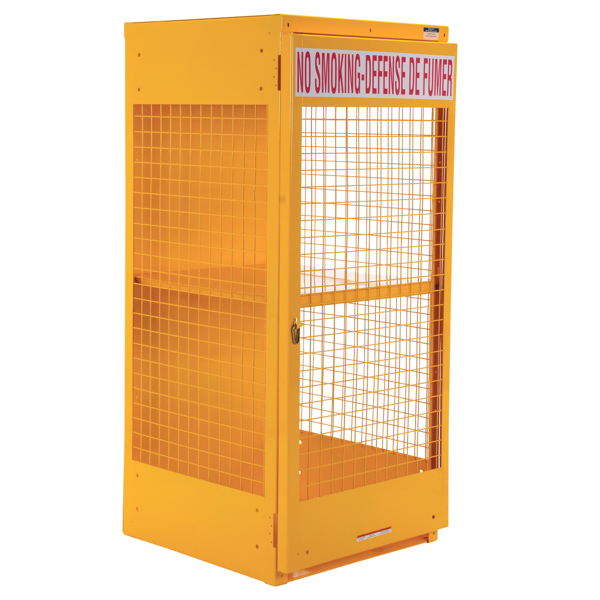 Vestil Canadian LP Cylinder Storage Cabinet - 8 Capacity, 68.25in. Height, 30in. Width, Yellow, Model# CYL-LP-8-CA
